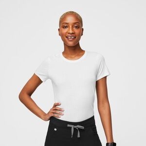 Figs White Supersoft Short Sleeve Underscrub